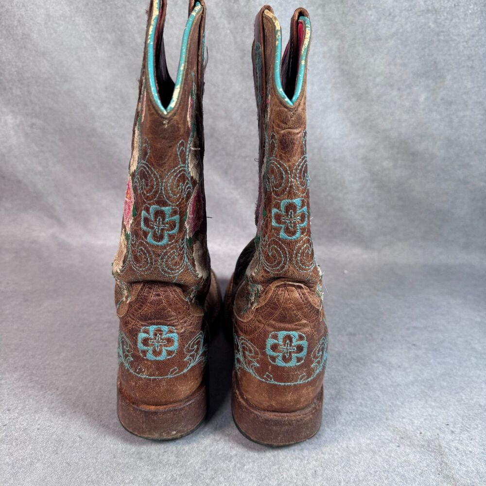 Macie Bean Girls Little Honey Bunch Floral Western Boots Size 12 D Preowned - Picture 8 of 10